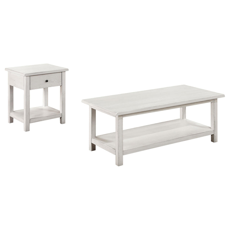 Payne 2-piece Coffee and 1-drawer End Table Set White - 710558-S2