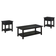 Payne 3-piece Coffee and 1-drawer End Table Set Java - 710568-S3