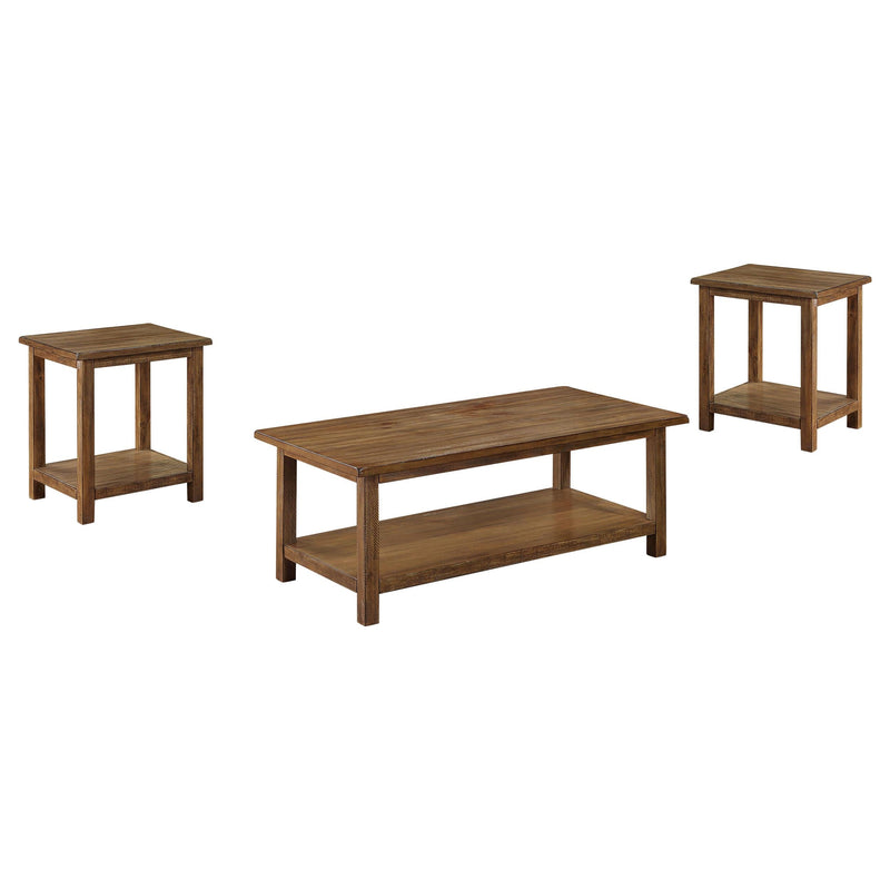 Payne 3-piece Coffee and End Table Set Distressed Brown - 710548-S3A