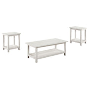 Payne 3-piece Coffee and End Table Set Distressed White - 710558-S3A