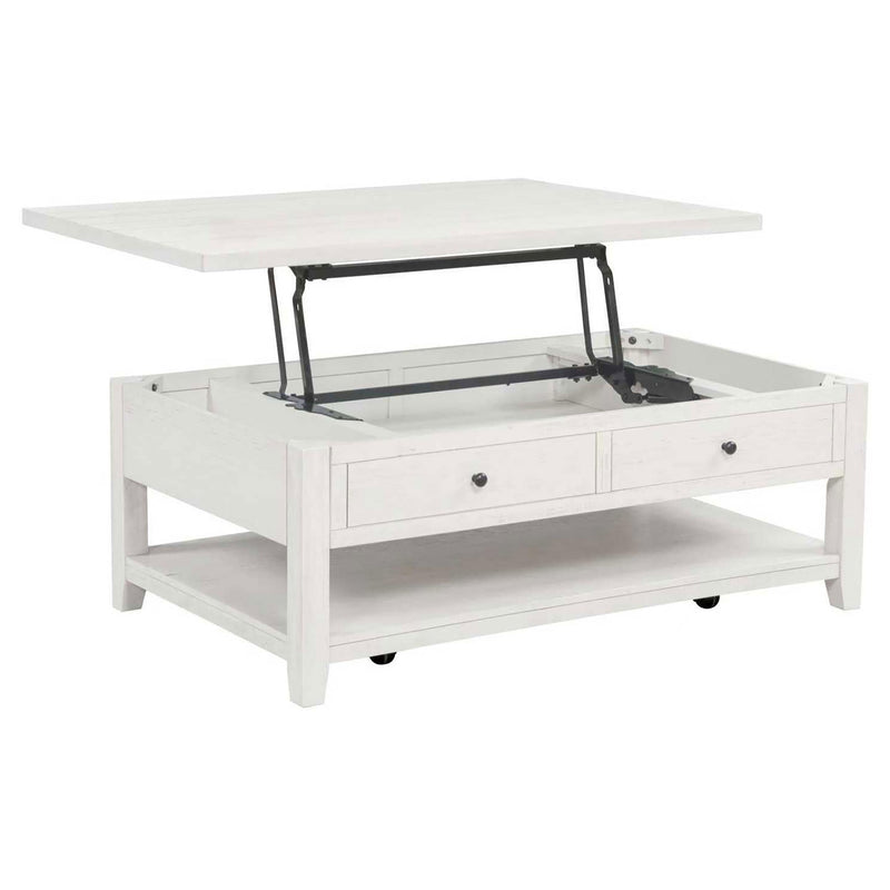 Payne 48-inch Mobile Lift Top Coffee Table Distressed White - 710555