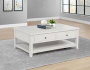 Payne 48-inch Mobile Lift Top Coffee Table Distressed White - 710555