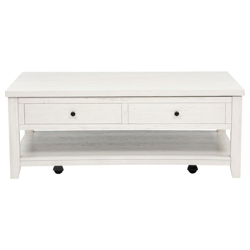 Payne 48-inch Mobile Lift Top Coffee Table Distressed White - 710555