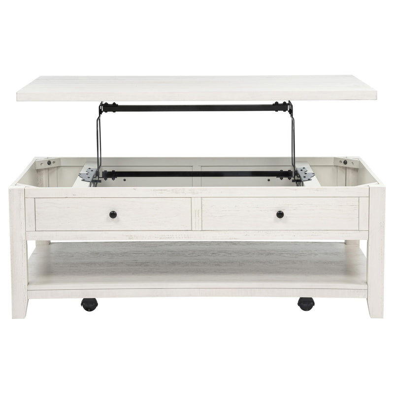 Payne 48-inch Mobile Lift Top Coffee Table Distressed White - 710555