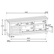 Payne 70-inch TV Stand Media Console Distressed White - 710053