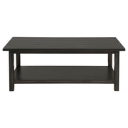 Payne Wood Coffee Table with Shelf Distressed Java - 710568