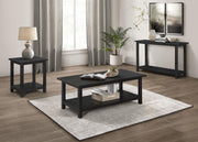 Payne Wood Coffee Table with Shelf Distressed Java - 710568