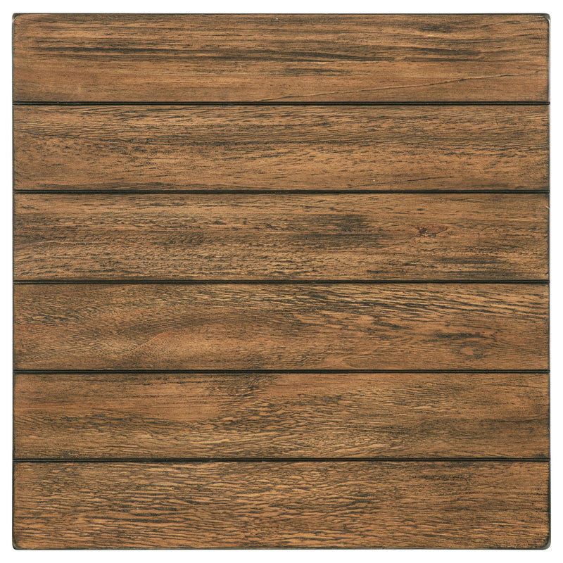 Payne Wood End Table with Shelf Distressed Brown - 710546