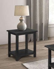 Payne Wood End Table with Shelf Distressed Java - 710566