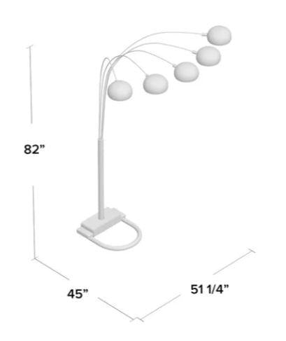 Peacock Arc Black 82" Floor Lamp - DMV FurnitureFloor Lamps