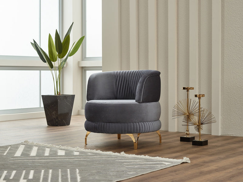 Pedro 3-pieces (Sofa & Loveseat & Chair) Livingroom in Beige - 200-SIM-PED-VELVET260-321
