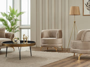 Pedro 3-pieces (Sofa & Loveseat & Chair) Livingroom in Beige - 200-SIM-PED-VELVET260-321
