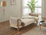 Pedro 3-pieces (Sofa & Loveseat & Chair) Livingroom in Beige - 200-SIM-PED-VELVET260-321