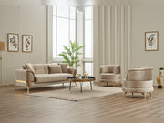 Pedro Chair in Beige - 200-SIM-PED-VELVET260-B