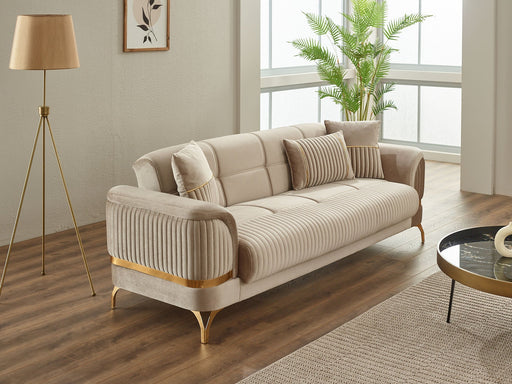 Pedro Convertible Sofa in Beige - 200-SIM-PED-VELVET260-3