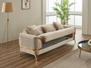 Pedro Convertible Sofa in Grey - 200-SIM-PED-VELVET412-3