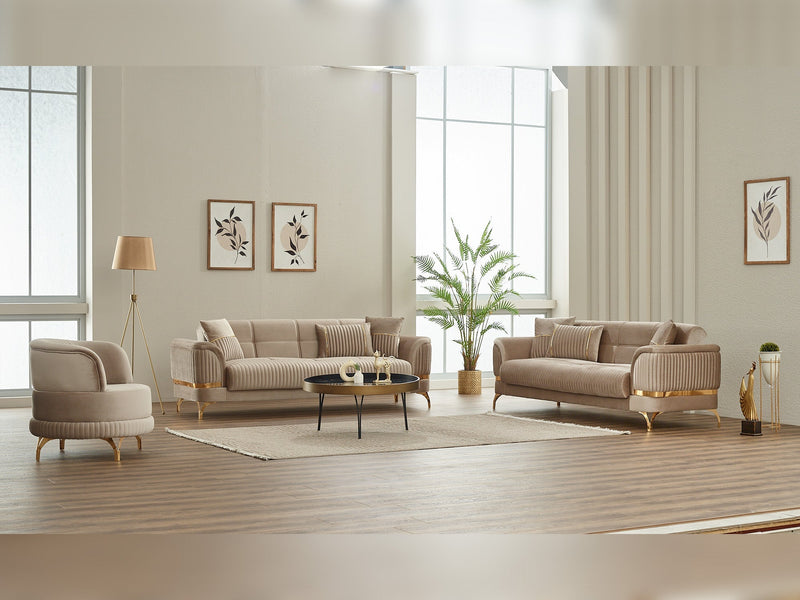 Pedro Convertible Sofa in Grey - 200-SIM-PED-VELVET412-3