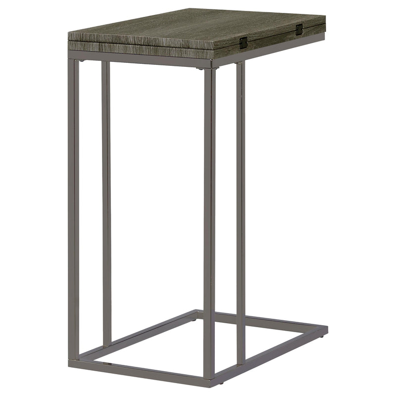 Pedro Expandable C-Shaped Sofa Side Table Weathered Grey - 902864