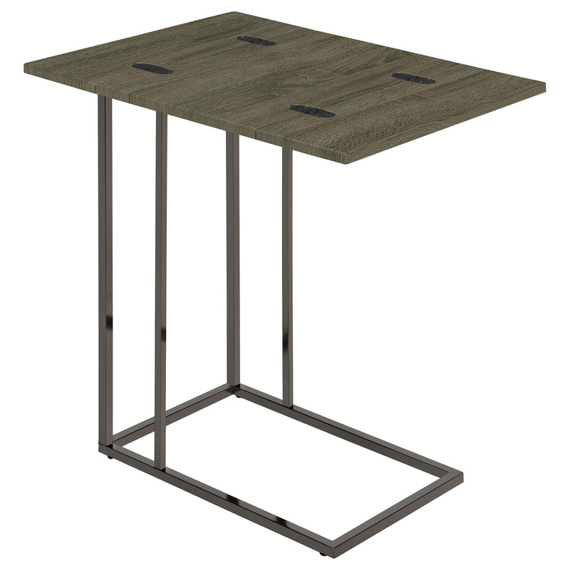 Pedro Expandable C-Shaped Sofa Side Table Weathered Grey - 902864