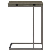 Pedro Expandable C-Shaped Sofa Side Table Weathered Grey - 902864