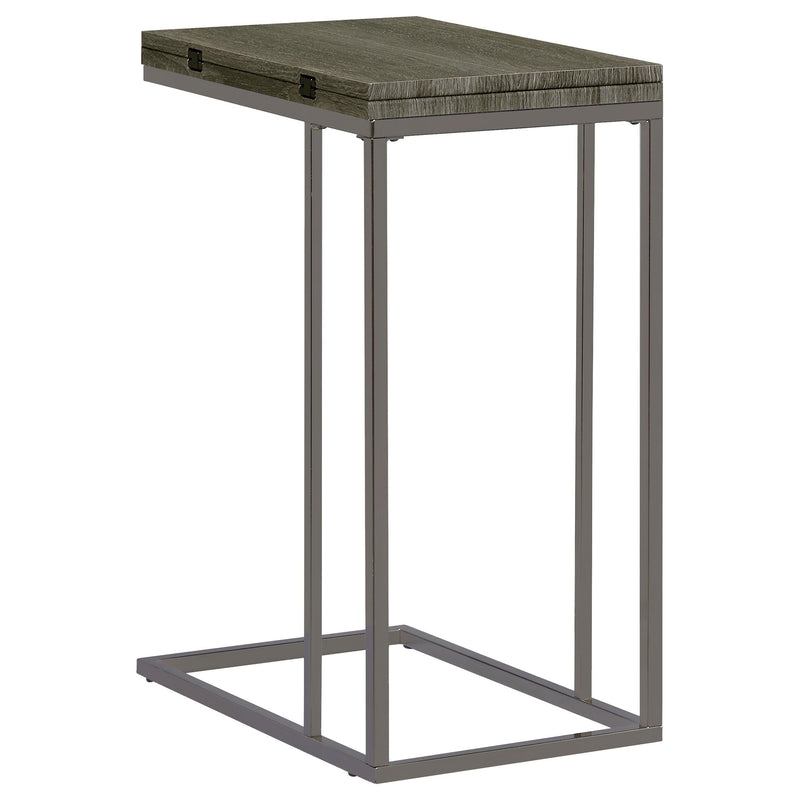 Pedro Expandable C-Shaped Sofa Side Table Weathered Grey - 902864