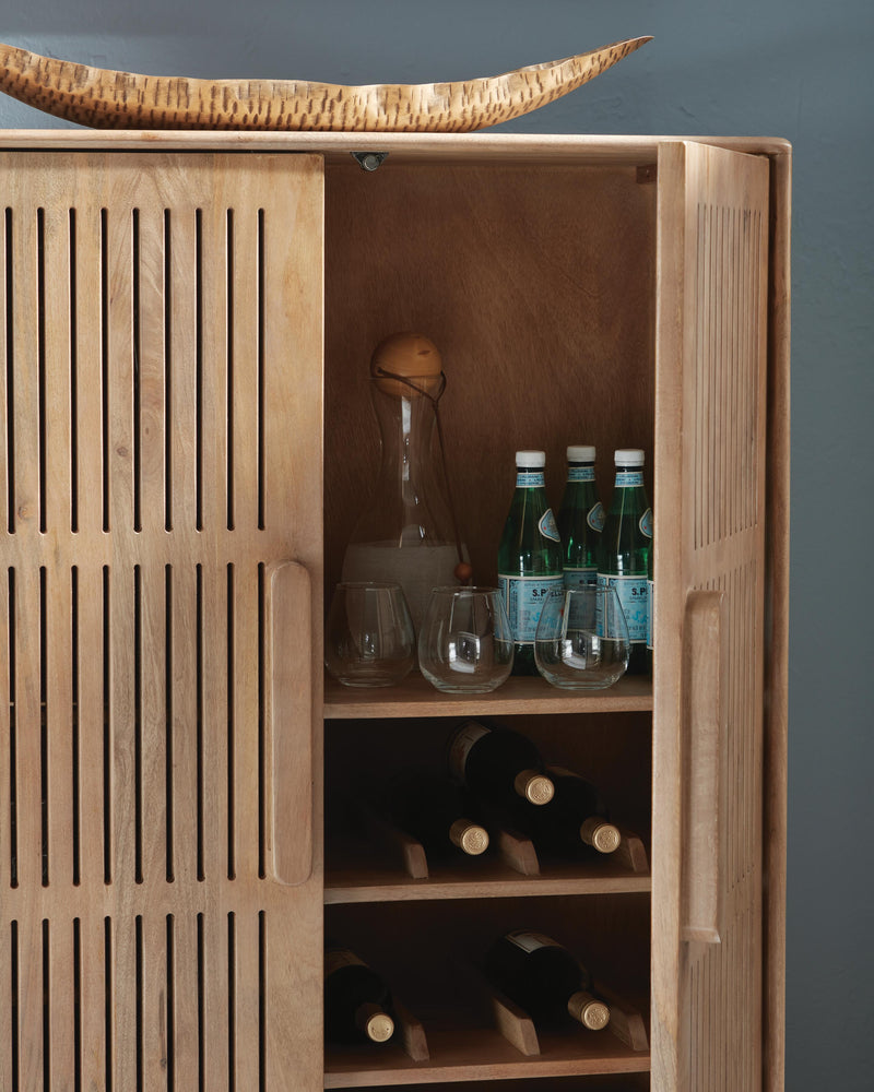Pellamour Natural Brown Bar Cabinet - A4000698