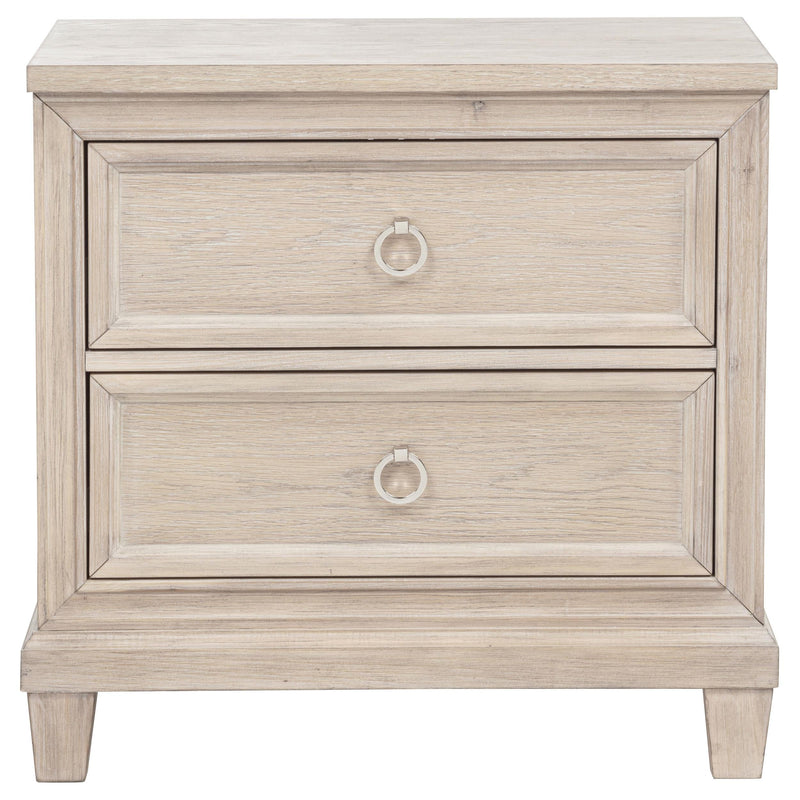 Pembroke 2-drawer Nightstand Bedside Table Washed Oak - 215922