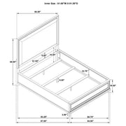 Pembroke 66-inch Queen Panel Bed Washed Oak - 215921Q