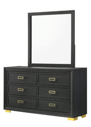 Pepe Black/Gold Panel Upholstered Bedroom Set - DMV FurnitureBedroom Set