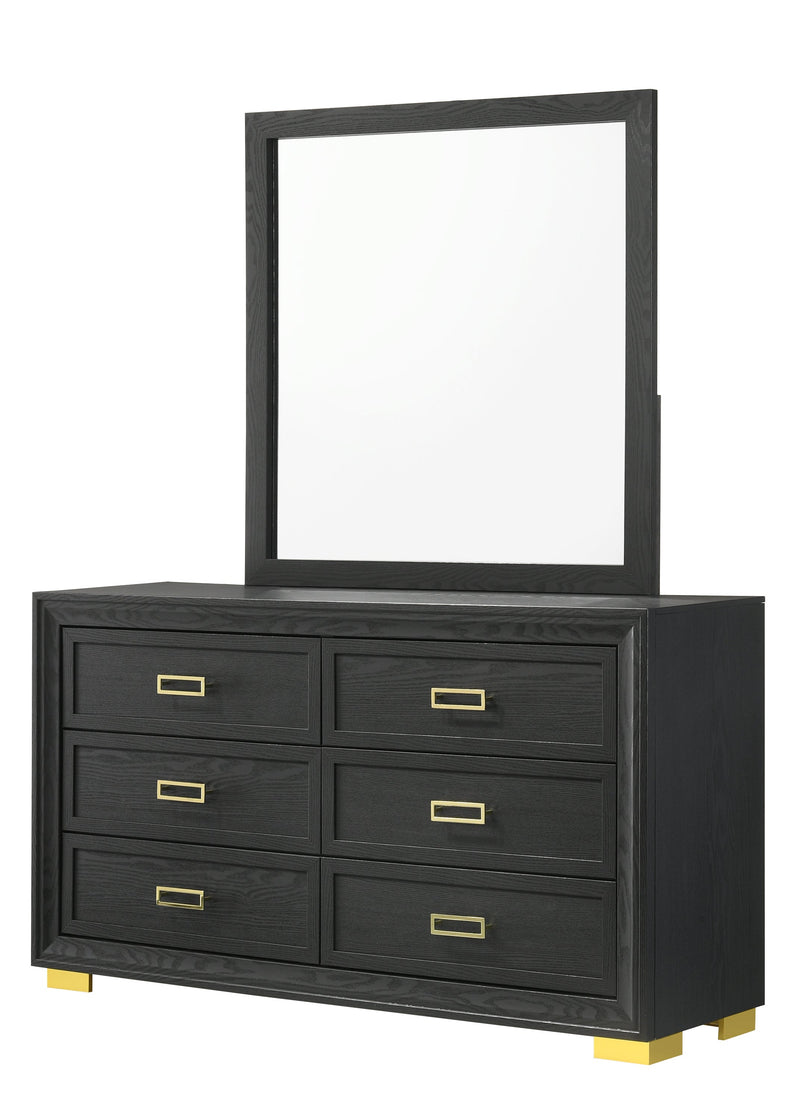 Pepe Black/Gold Panel Upholstered Bedroom Set - DMV FurnitureBedroom Set