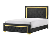 Pepe Black/Gold Panel Upholstered Bedroom Set - DMV FurnitureBedroom Set
