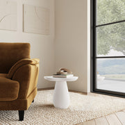 Perth 17-inch Side Table with Cloud-Shaped Top Off White - 930615
