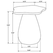 Perth 17-inch Side Table with Cloud-Shaped Top Off White - 930615