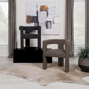 Petra Boucle Upholstered Accent Side Chair Black - 902882