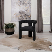 Petra Boucle Upholstered Accent Side Chair Black - 902882