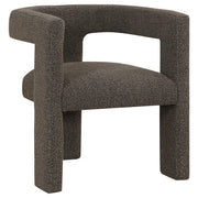 Petra Boucle Upholstered Accent Side Chair Chocolate Brown - 902880