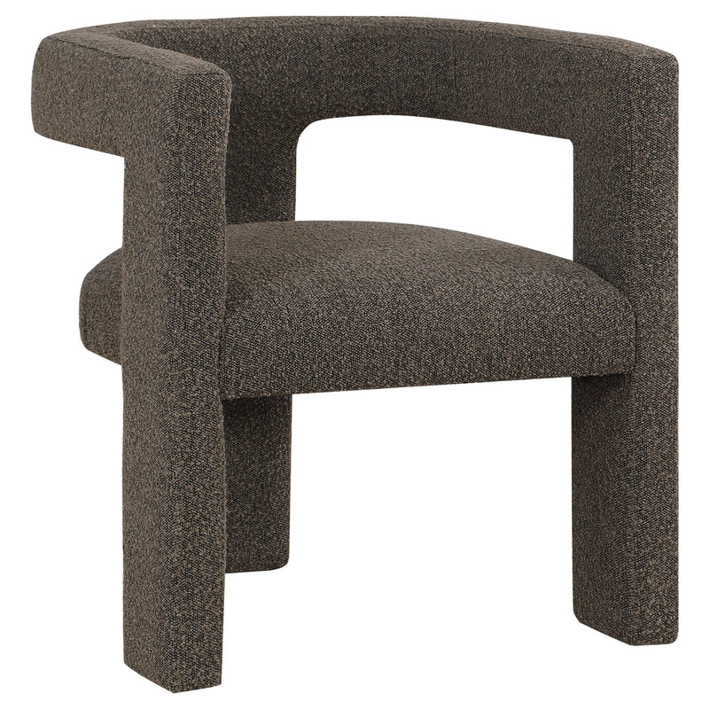 Petra Boucle Upholstered Accent Side Chair Chocolate Brown - 902880