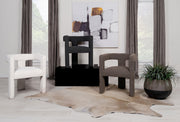 Petra Boucle Upholstered Accent Side Chair Chocolate Brown - 902880