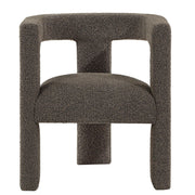 Petra Boucle Upholstered Accent Side Chair Chocolate Brown - 902880