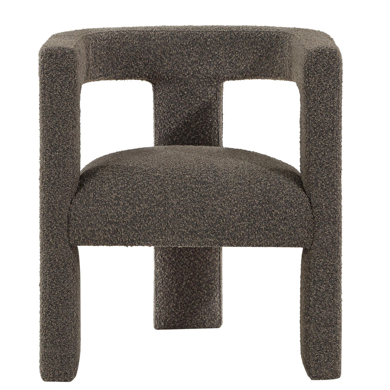 Petra Boucle Upholstered Accent Side Chair Chocolate Brown - 902880