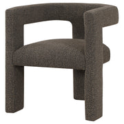 Petra Boucle Upholstered Accent Side Chair Chocolate Brown - 902880