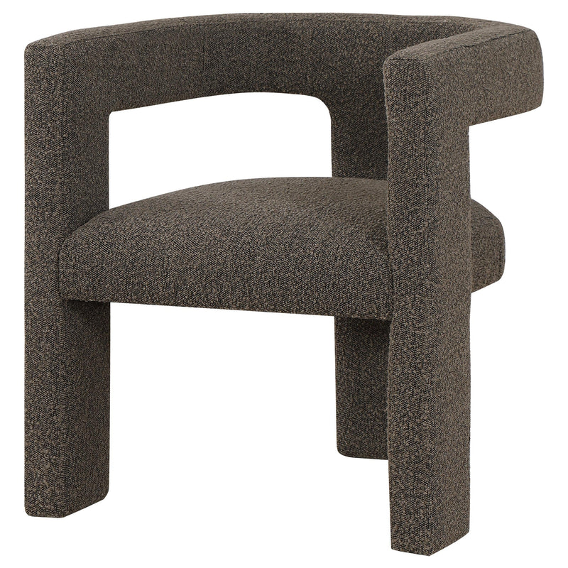Petra Boucle Upholstered Accent Side Chair Chocolate Brown - 902880