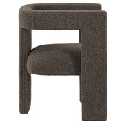 Petra Boucle Upholstered Accent Side Chair Chocolate Brown - 902880