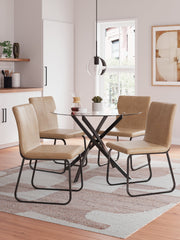 Pharwynn Dining Table and 4 Chairs in Black from Ashley - DMV Furniture