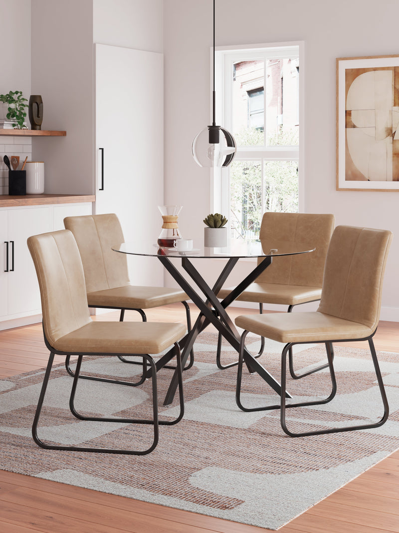 Pharwynn Dining Table and 4 Chairs in Black from Ashley - DMV Furniture