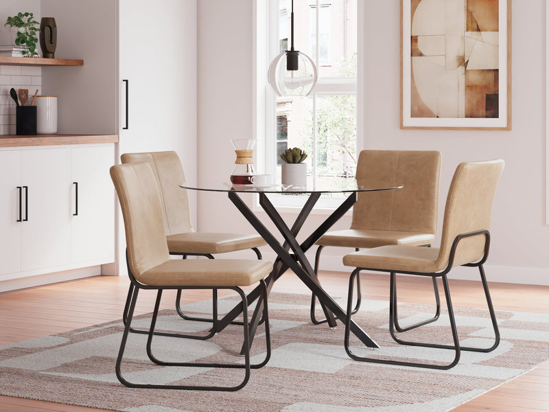 Pharwynn Dining Table and 4 Chairs in Black from Ashley - DMV Furniture