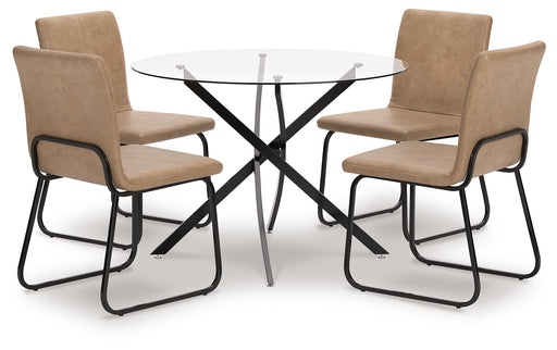 Pharwynn Dining Table and 4 Chairs in Black from Ashley - DMV Furniture