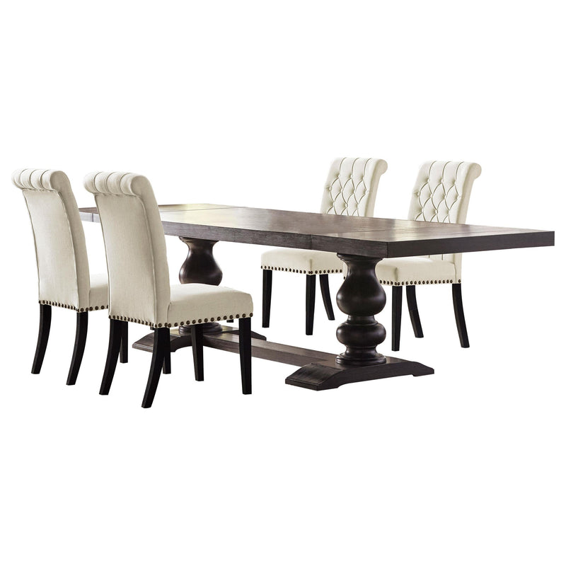Phelps 5-piece Rectangular Dining Table Set Distressed Noir - 121231-S5