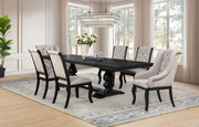 Phelps 7-piece Rectangular Dining Table Set Distressed Noir - 121231-S7A