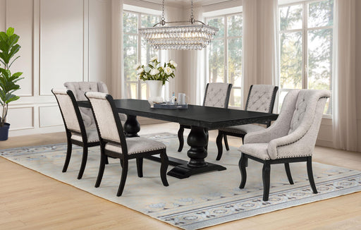 Phelps 7-piece Rectangular Dining Table Set Distressed Noir - 121231-S7A